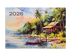 Календарь квартальный 2026г 297*695 "Наедине с природой" настенный, трёхблочный, спираль