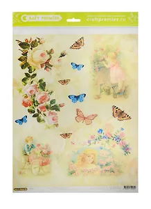 Рисовая бумага для декупажа Craft Premier, A3, 25г/м, Запах весны