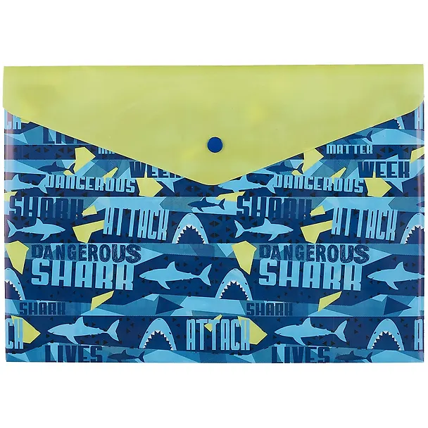 Папка -конверт «Shark» А4 на кнопке 257712 — 1