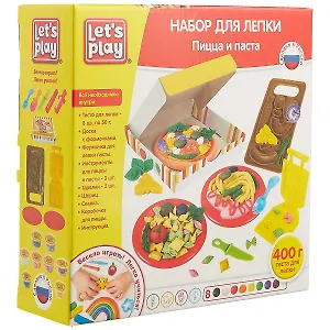 Набор для лепки ТМ Let`s play/Лэтс плэй Пицца и паста, 25см 36737
