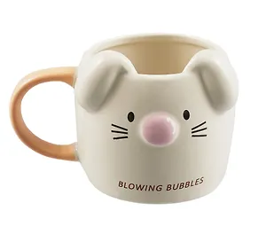 Кружка  с ушками Кролик эмоции (керамика) (300 мл) (12-08068-930)