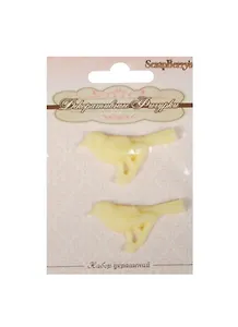 Объемные фигурки Птички кремовые (SCB24121308) (2шт.) (упаковка)