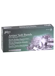 Пастель сухая мягкая 12цв Серые тона, проф., квадратная, к/к, MUNGYO