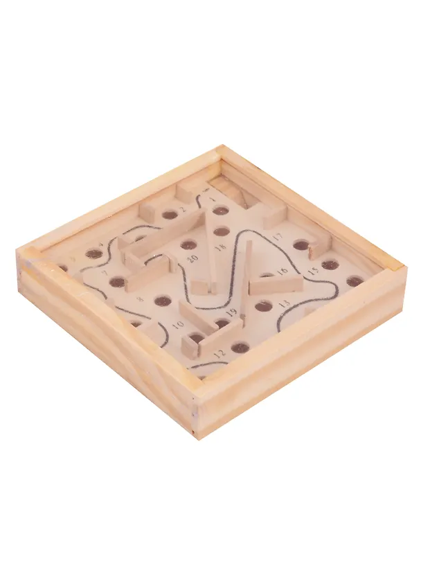 Деревянная игрушка. Лабиринт магнитный (11,5х11,5 см) (арт. ИД-0069) 2788749 — 1