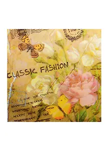 Салфетки бумажные Букет роз с бабочками (335508) (33х33см) (набор/20шт.) (Страна Карнавалия) (упаковка)