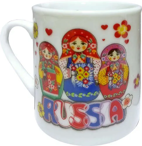 Сувенир АКМ Кружечка фарфоровая Матрешка h=5см 318980 — 1