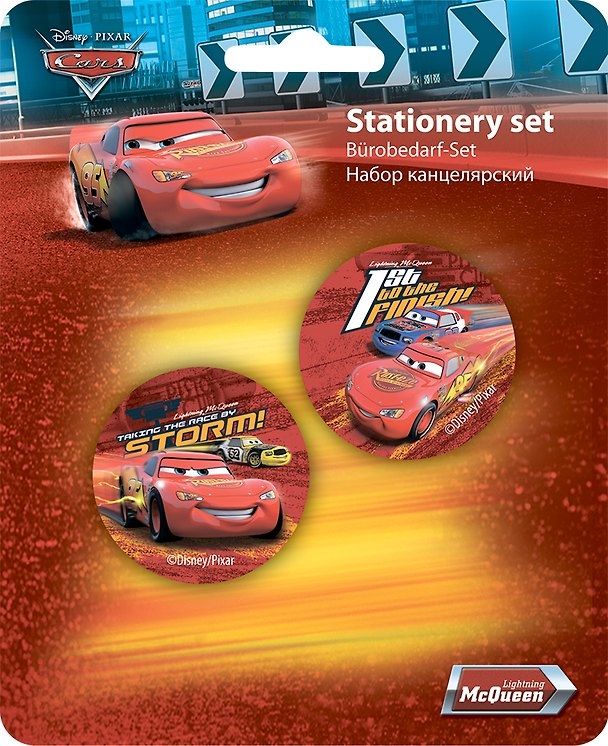 Набор канцелярский "Cars" (точилка, ластик) карт.блистер, Disney 224746 — 1