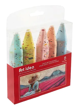 Мелки цветные 5 штук, толстые, Art idea 2999759