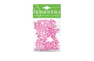Набор для творчества HOBBY TIME, Помпоны пушистые Нежно-розовые, 8мм, 120шт 402308 — 1