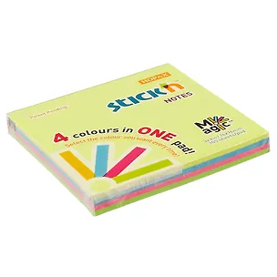 Стикеры Stick`n Magic, неоновые, 100 листов, 7.6 х 7.6 см 234419