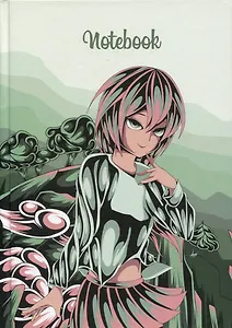 Книга для записей А5 96л кл. "Аниме Девушка" 7БЦ, мат.ламинация