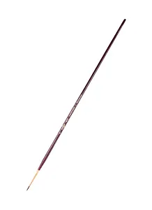 Кисть художественная Вернисаж, синтетика бордовая, круглая, длинная ручка №0, Гамма