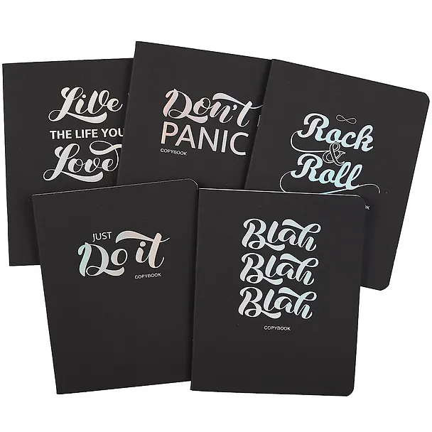 Тетрадь общая «Total black. Quote», 48 листов в клетку, A5, в ассортименте - Listoff 259491 — 7