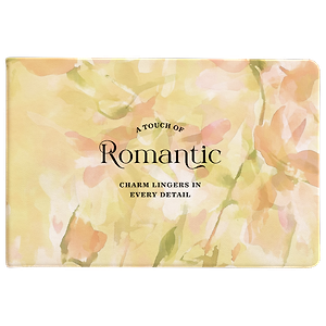 Еженедельник дат. 2027г. А6 64л 160*90 "Romantic" желтый, иск.кожа, интегр.переплет, тисн.фольгой, ляссе, горизонт.карманный, скругл.углы