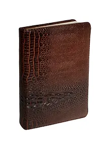 Ежедневник недат. А5 160л "Dandy" коричневый, иск.кожа, фактура крокодила, тв.переплет, поролон, зол.обрез, ляссе, In Folio