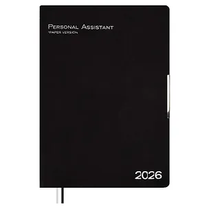 Ежедневник датированный 2026 год, А4, 120 листов, "Шеврет глосс", черный, Escalada 3116473