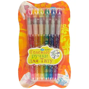 Ручки гелевые для тату, 6 цветов