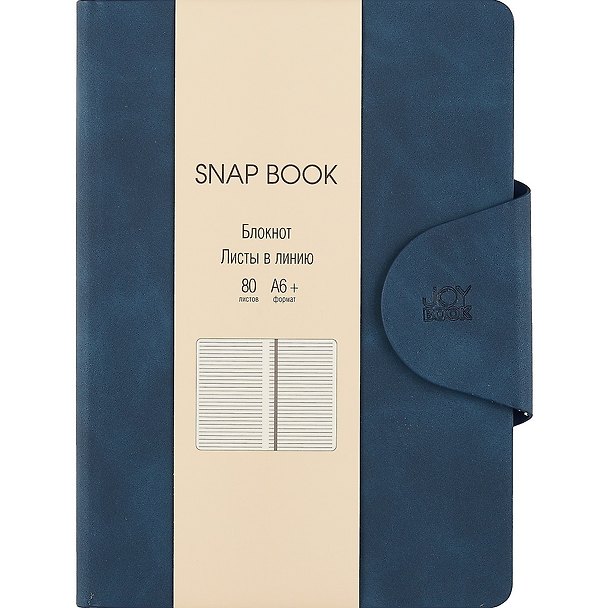 Записная книжка «Snap book. No 6» А6, 80 листов в линейку, экокожа, Listoff 262417 — 1