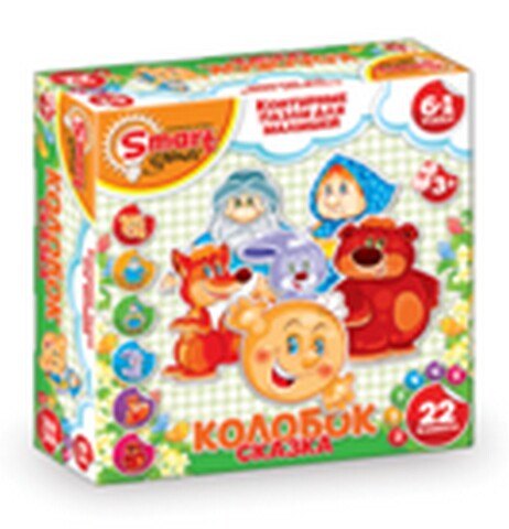 Контурные пазлы для малышей Сказка Колобок (Smart games) (52010) (коробка) 2290100 — 1