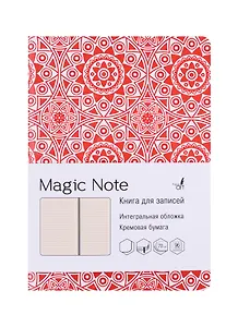 Книга для записей А6+ 96л лин. "Magic Note. Оранжевый" иск.кожа, интегр.обл., термотиснение, тонир.блок, ляссе, инд.уп.