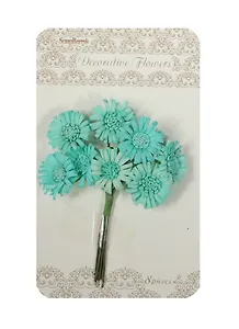 Маргаритки бирюзовые (SCB281407) (1 букетик) (в букете 8шт.) (упаковка)