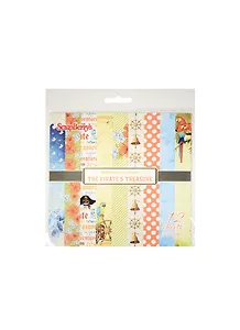 Набор бумаги 15*15см 190 гр/м Сокровище пиратов 12 листов