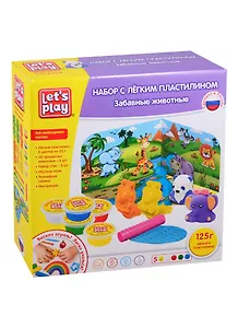 Набор с легким пластилином ТМ Lets Play Забавные животные 25см  36475