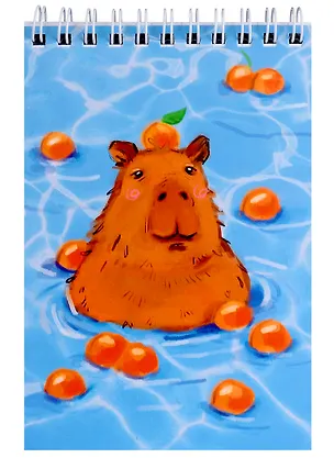 Блокнот А6 60 листов, клетка, "Капибара-2" гребень 2990709