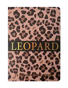 Книга для записей А5 80 листов в клетку, "Leopard"