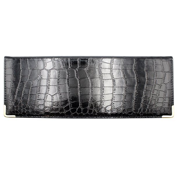 Планинг дат. 2027г. 56л "BUSINESS PREMIUM. Grand croco" черный, иск.кожа, метал.уголки, евроспираль, тонир.блок 3173938 — 1