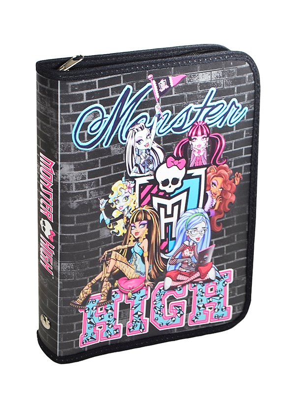 Папка для тетрадей «Monster High» А4, пластик, на молнии, Academy Style 231857 — 1