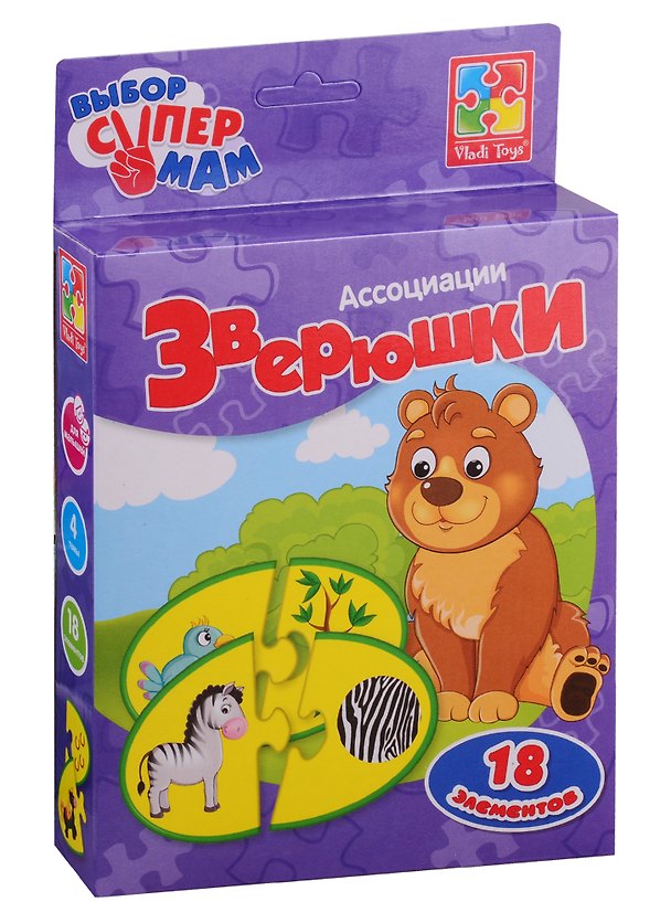 Игра Vladi Toys Ассоциации Зверюшки 2789816 — 1