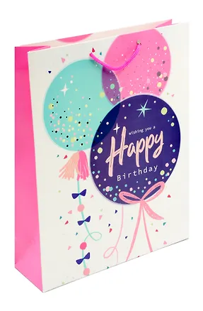 Пакет А6 12*16*6 "Happy birthday. Basic" нейтр., бум.мат.ламинат 3044459