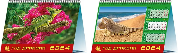 Календарь 2024г 200*140 "Год дракона" настольный, домик 2998413 — 1