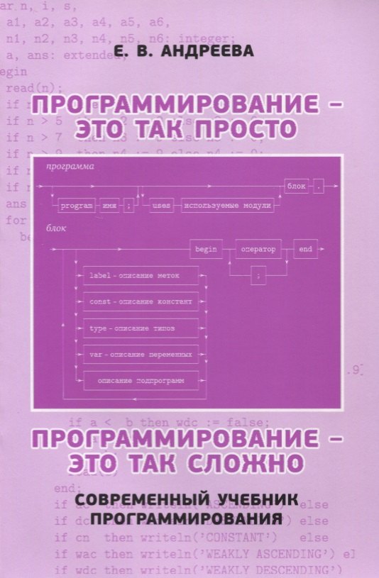 

Программирование это так просто программирование это так сложно (3 изд.) (м) Андреева