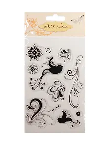 Набор для творчества, Штампы силиконовые 10*15см, птицы