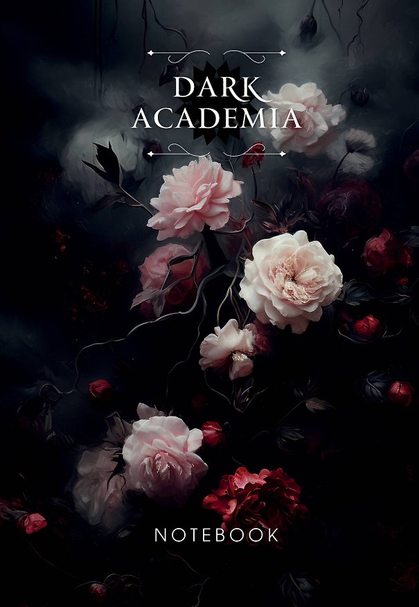 Книга Dark Academia notebook (цветы) () — 1
