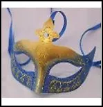 Карнавальная маска "Лазурная фантазия" (22540) (с атласной лентой) (Феникс-Презент)