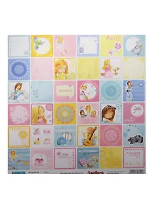 Бумага для скрапбукинга односторон. Подружки Карточки 2 (SCB220608208) (30,5х30,5см) (10шт.) (190