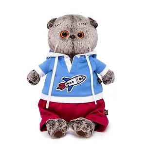 Мягкая игрушка Басик в футболке с ракетой (25 см)