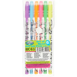 Ручки гелевые Centrum, 6 цветов 1 мм 253733
