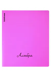 Тетрадь 48л кл. ТЕМА "Neon. Алгебра"  пласт.обл., ассорти, ErichKrause