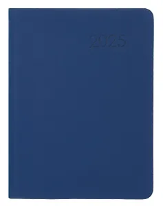 Ежедневник дат. 2025г А6 176л "Paragraph" синий, 7Б, тв.переплет, иск.кожа, термотиснение, покрытие Soft Touch, скругл.углы, тонир.блок, ляссе, инд.уп