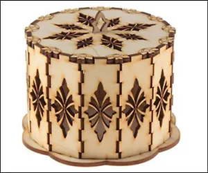 Заготовка деревянная, Полноцвет, Шкатулка, "Круглая Ажурная"