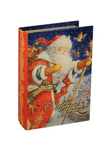 Шкатулка-книга декоративная МДФ Дед Мороз (17х11х5) (38469)
