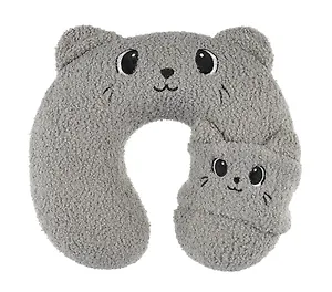 Подушка на шею с маской «Котик», (30х30 см)