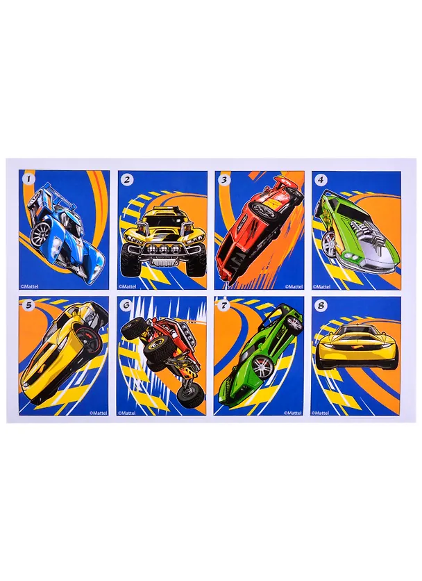 Книга Наклей и раскрась! "Hot Wheels" () — 2