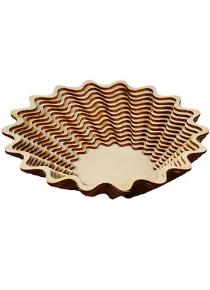 Игрушка из дерева Ваза маленькая широкая Волна (поворот) (196х199х50) (162829) (Полноцвет) 2559857