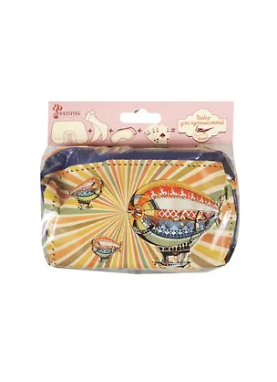 Феникс Презент Набор в чехле "Дирижабль" 10*16*5см: носки, маска для сна, подушка надувная, карты игр., 37170 2461693