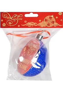 Шар Синее мерцание с фоторамкой 8см